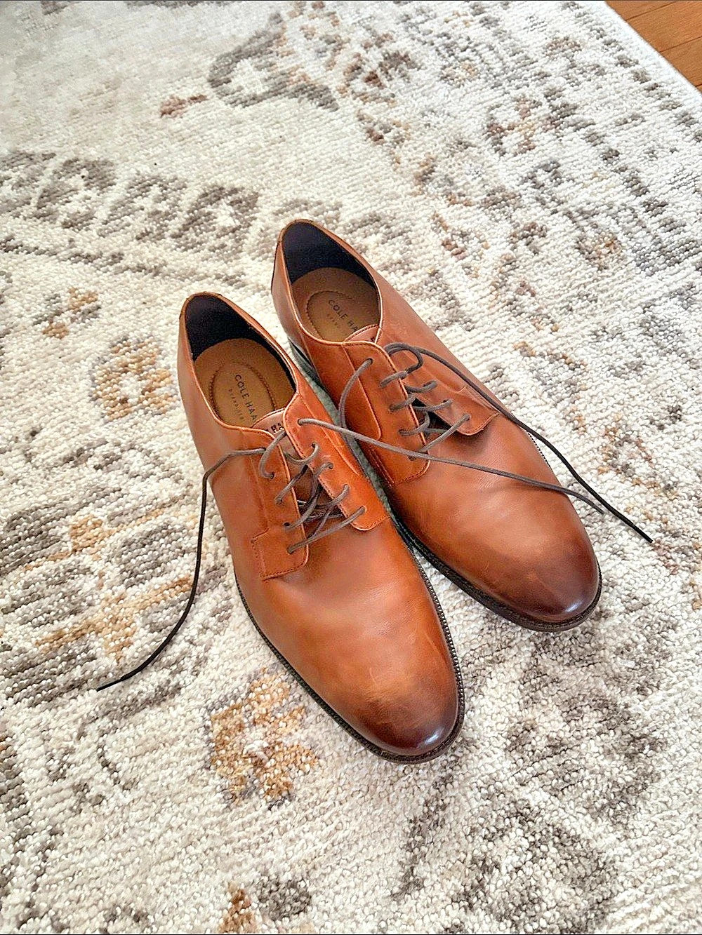 Cole Haan Grand 360 Leather Derby Shoes Brown US 11.5 M